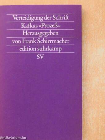 Verteidigung der Schrift Kafkas Prozeß