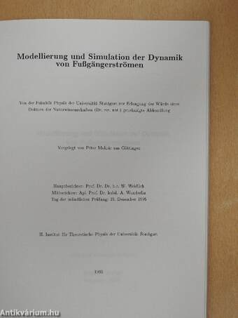 Modellierung und Simulation der Dynamik von Fußgängerströmen