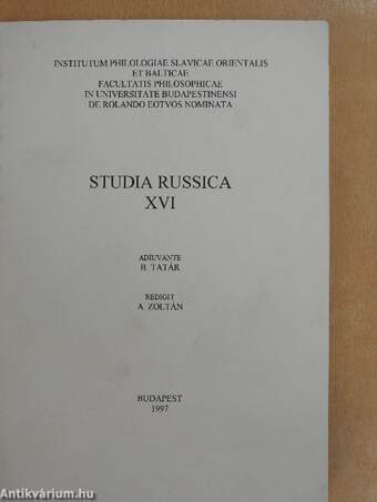 Studia Russica XVI.