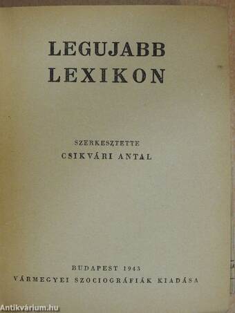 Legujabb lexikon