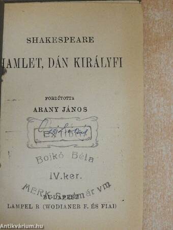 Hamlet, dán királyfi