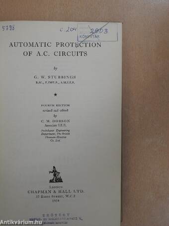 Automatic Protection of A.C. Circuits