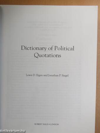 Dictionary of Political Quotations