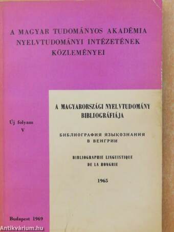 A magyarországi nyelvtudomány bibliográfiája