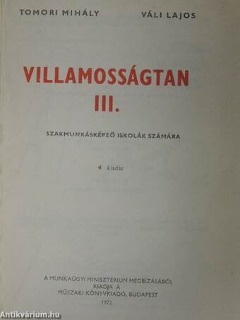 Villamosságtan III.