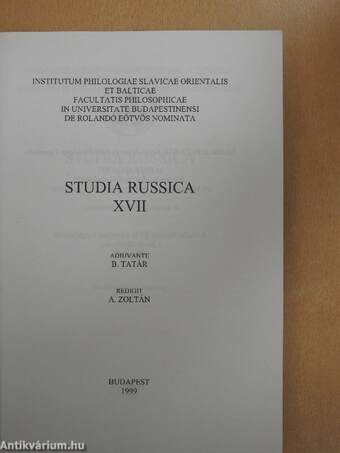 Studia Russica XVII.