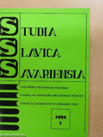 Studia Slavica Savariensia 1992./1.