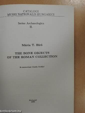 The Bone Objects of the Roman Collection