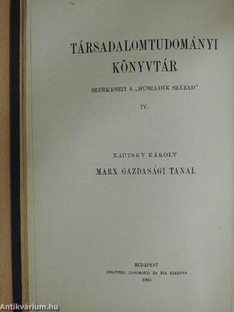 Marx gazdasági tanai