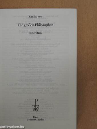 Die grossen Philosophen 1