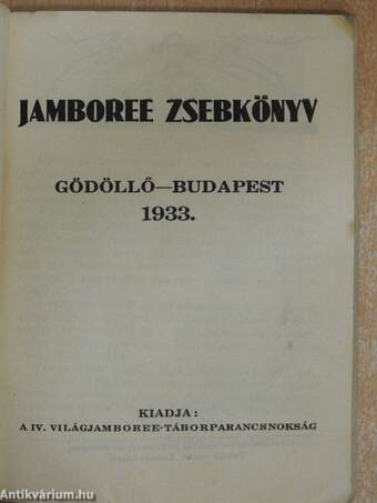 Jamboree zsebkönyv 1933