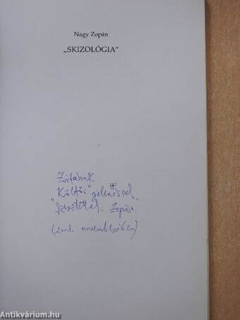 "Skizológia" (dedikált példány)