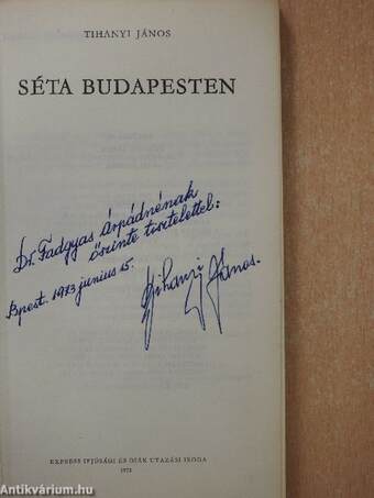 Séta Budapesten (dedikált példány)