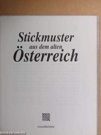 Stickmuster aus dem alten Österreich