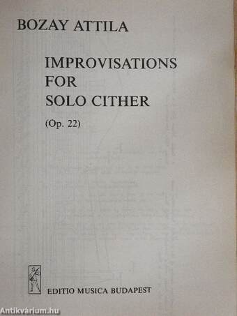 Improvisations for solo cither