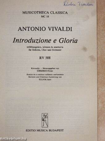 Introduzione e Gloria