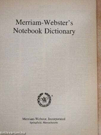 Merriam-Webster's Notebook Dictionary