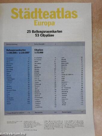 Städteatlas Europa