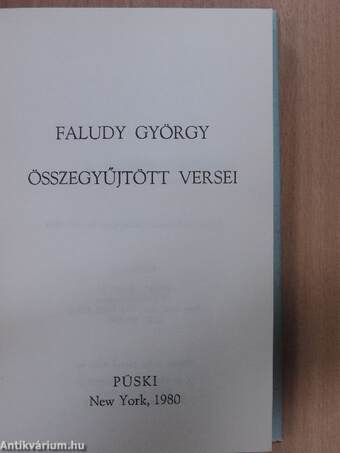 Faludy György összegyűjtött versei