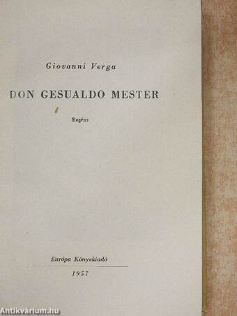 Don Gesualdo mester