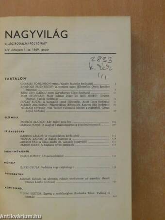 Nagyvilág 1969. január-december I-II.