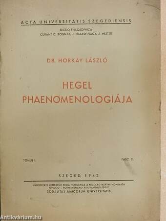 Hegel phaenomenologiája