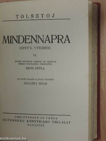 Mindennapra I-VIII.