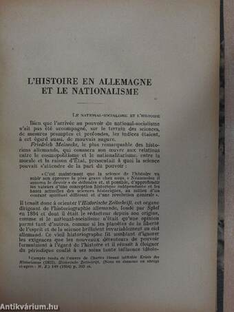 L'histoire en allemagne et le nationalisme I-II.