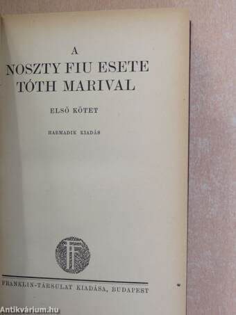 A Noszty fiu esete Tóth Marival I-II.