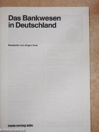 Das Bankwesen in Deutschland