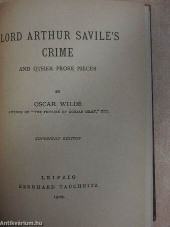 Lord Arthur Savile's crime