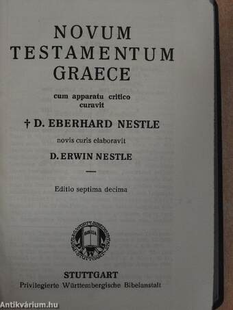 Novum Testamentum Graece