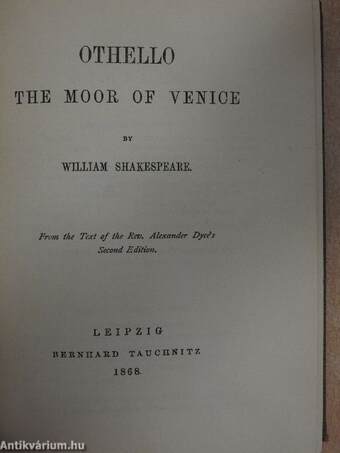 Merchant of Venice/Othello/Twelfth-night: or, what you will/Midsummer-night's dream/The winter's tale/Merry wives of Windsor