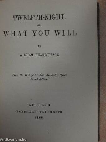 Merchant of Venice/Othello/Twelfth-night: or, what you will/Midsummer-night's dream/The winter's tale/Merry wives of Windsor