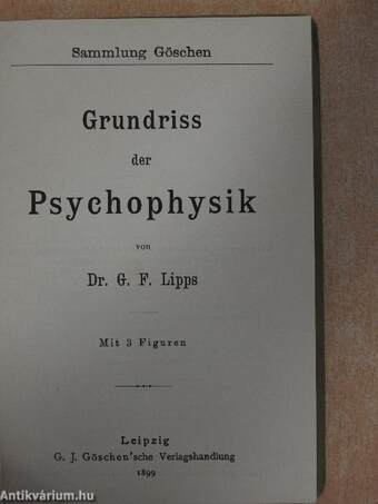 Grundriss der Psychophysik