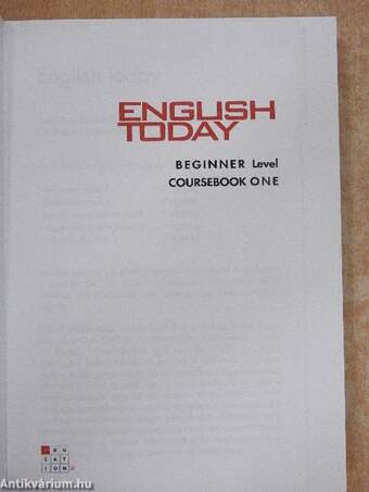 English today Beginner level 1-4. 