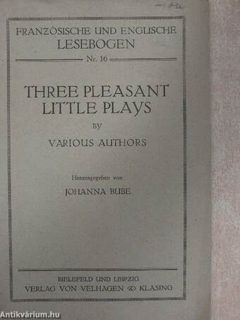 Three pleasant little plays