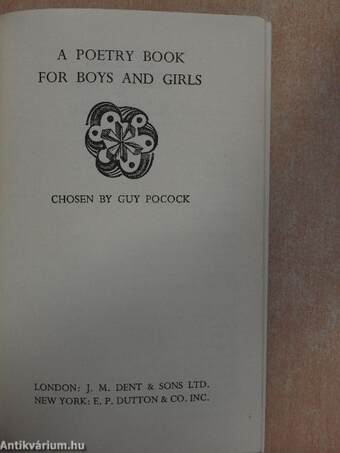 A poetry book for boys and girls