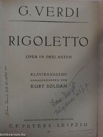 Rigoletto (Iván Margit könyvtárából)