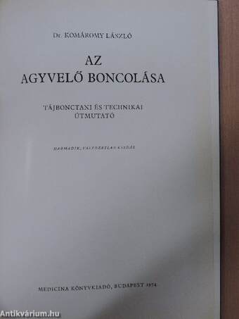 Az agyvelő boncolása