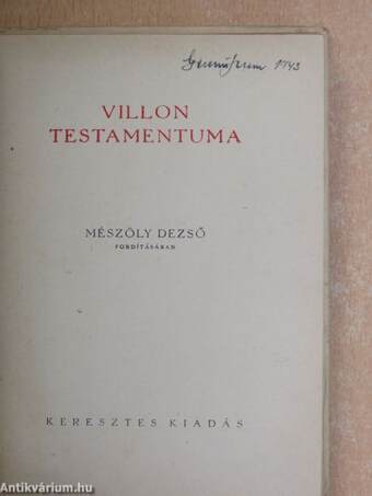 Villon testamentuma