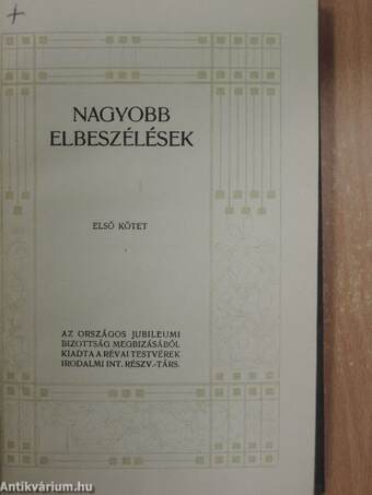 Nagyobb elbeszélések I-II.