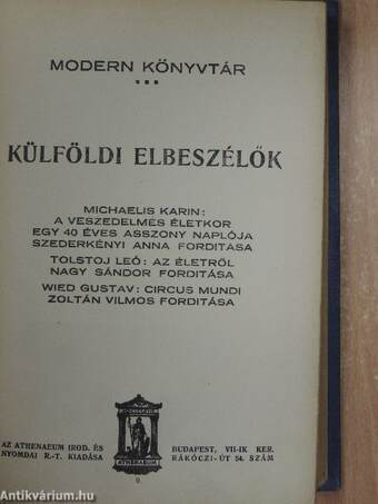 Külföldi elbeszélők II.