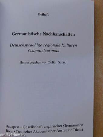 Jahrbuch der ungarischen Germanistik 2008 - Beiheft