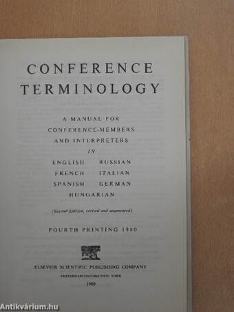 Conference Terminology