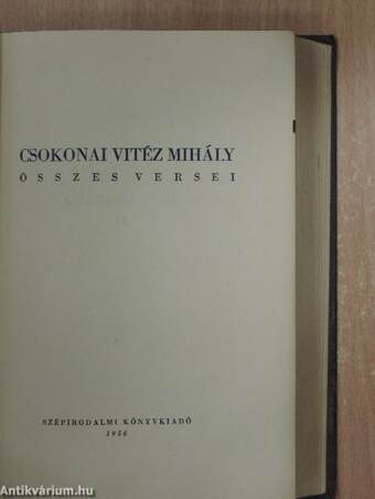 Csokonai Vitéz Mihály összes versei II. (töredék)