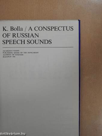 A Conspectus of Russian Speech Sounds