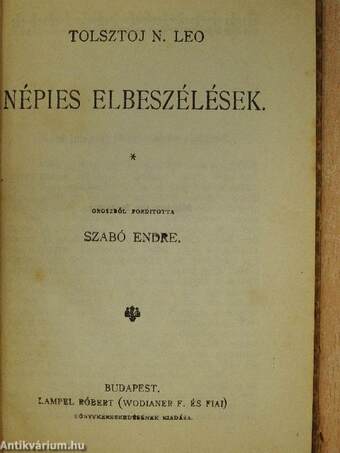 Népies elbeszélések