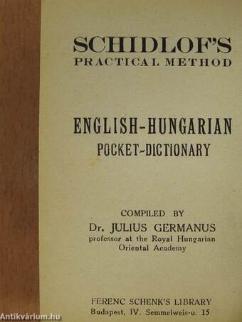Schidlof gyakorlati módszerének magyar-angol/angol-magyar zsebszótára