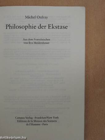 Philosophie der Ekstase